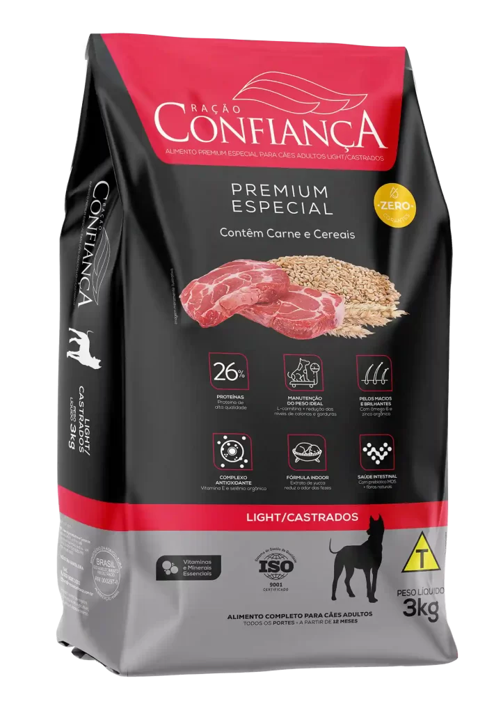 Ração Confiança Light/Castrado